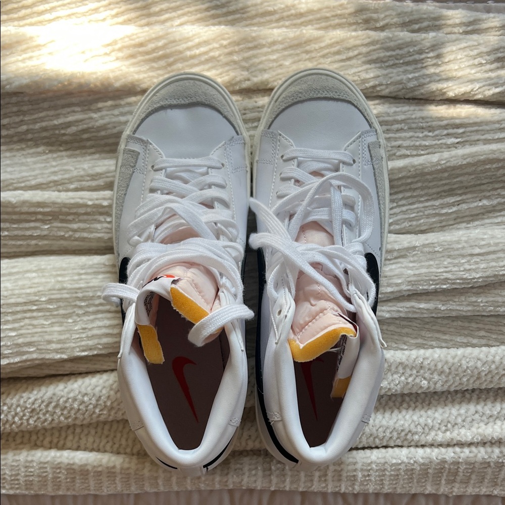 Nike Women’s White and Black High-Top Sneakers
